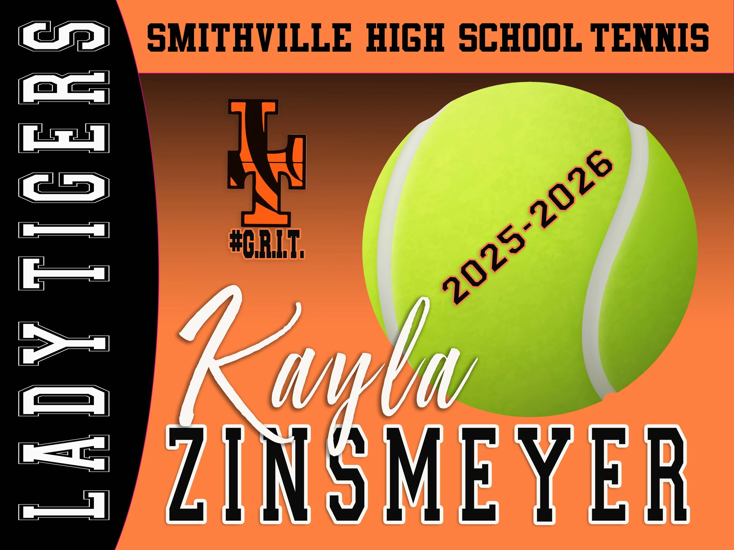 Smithville High School Yard Sign  - Girls Tennis