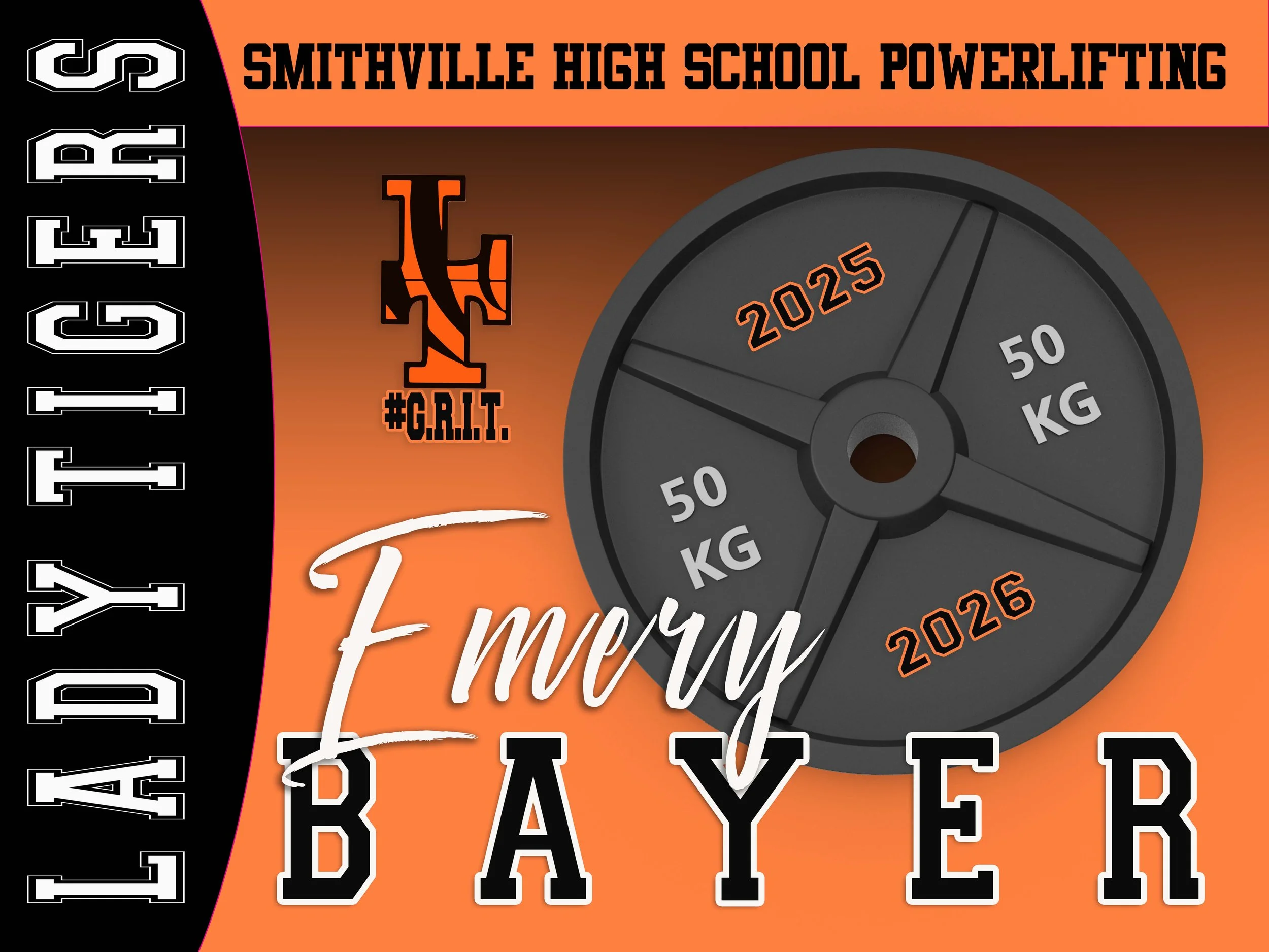 Smithville High School Yard Sign - Girls Powerlifting