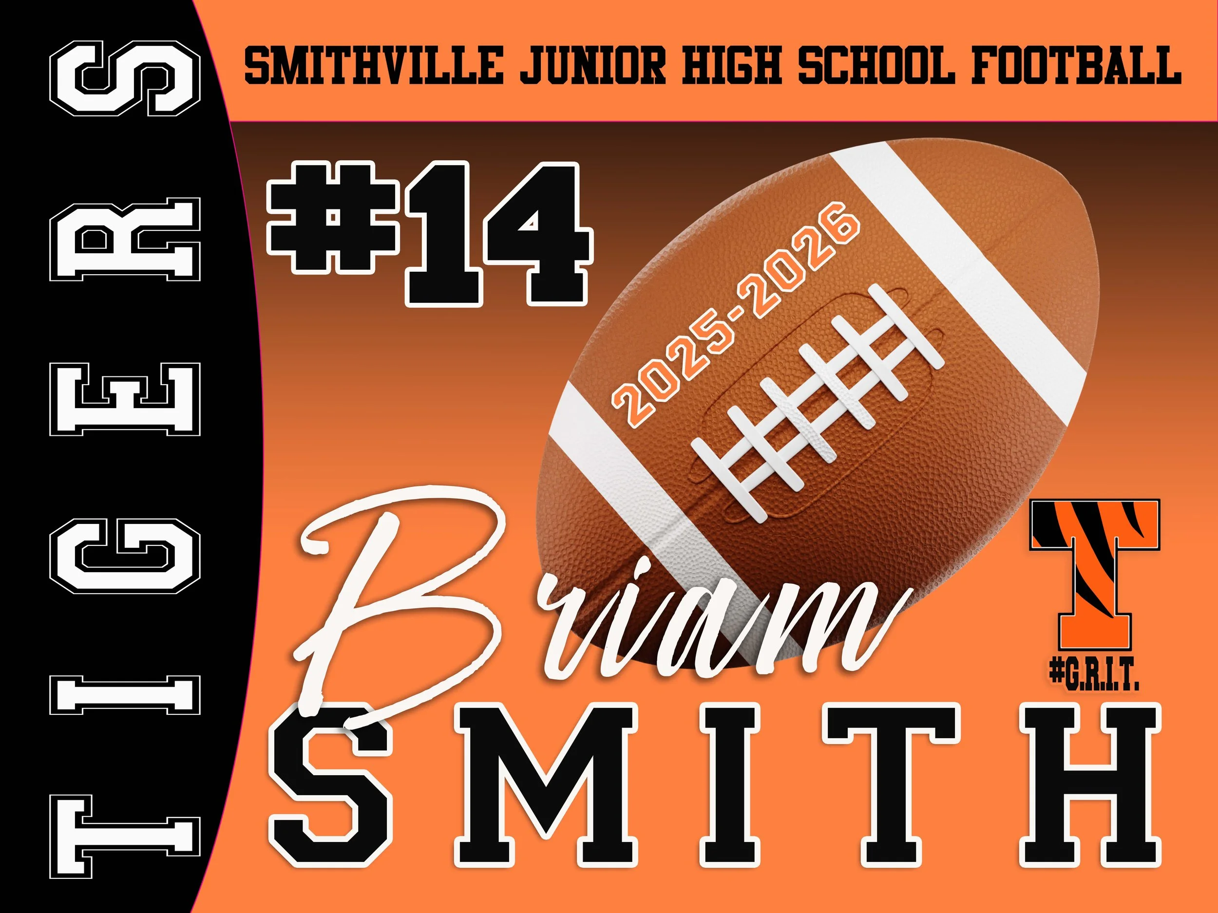Smithville JUNIOR High School Yard Sign - Football