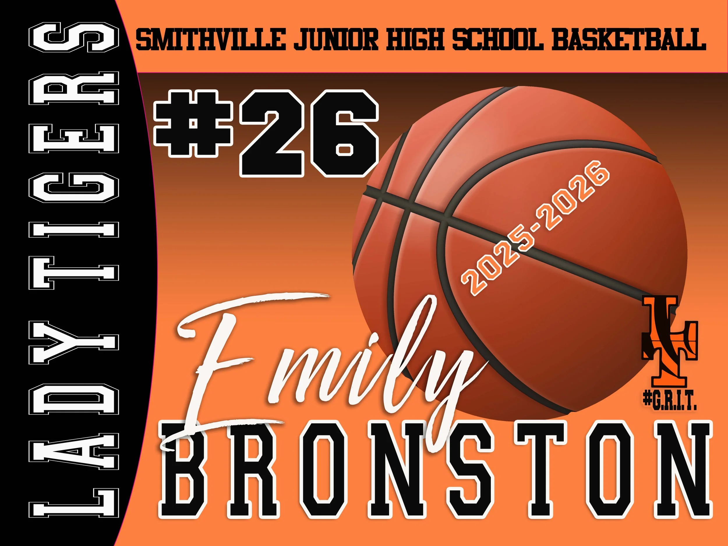 Smithville JUNIOR High School Yard Sign - Girls Basketball