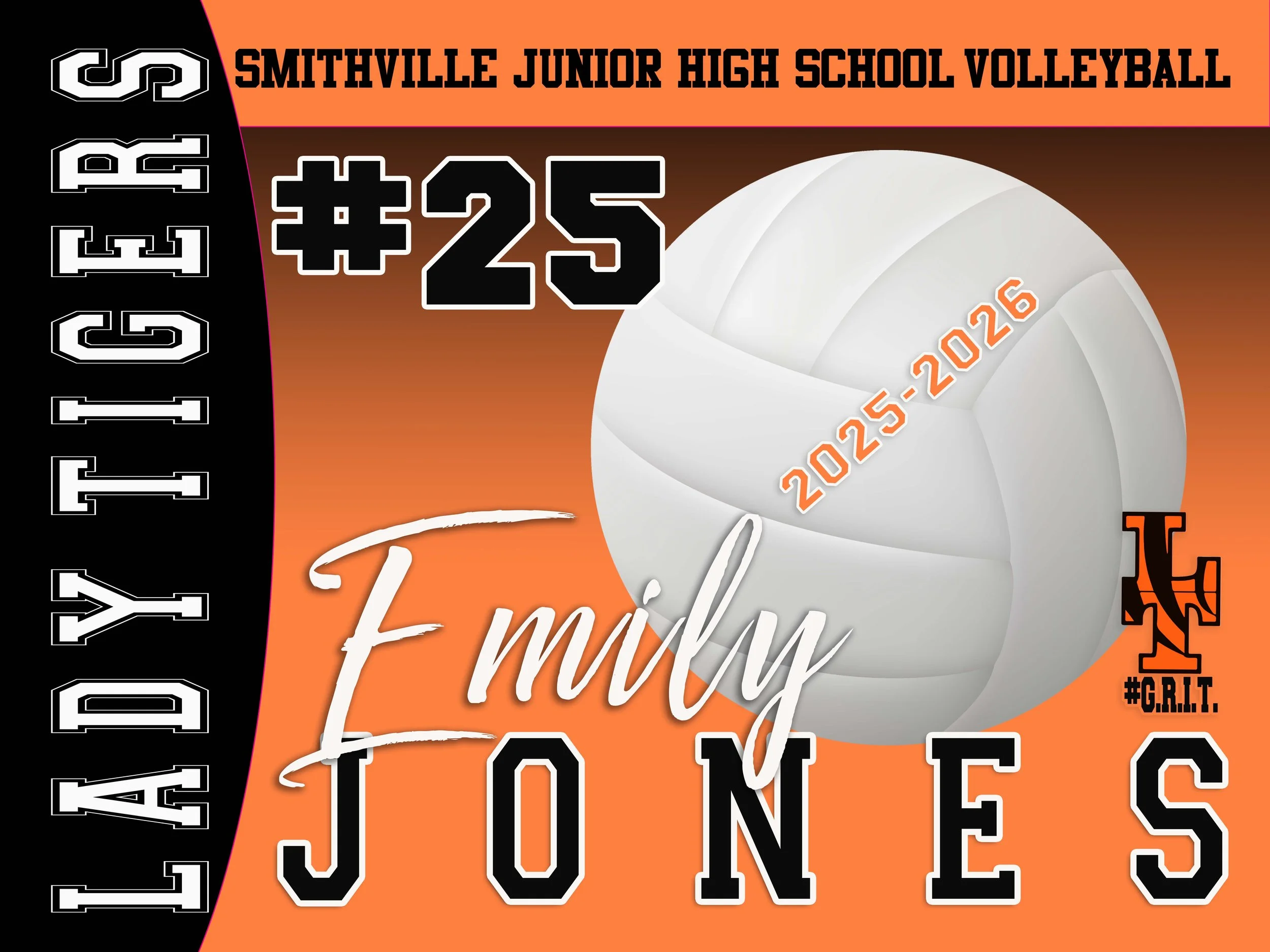 Smithville JUNIOR High School Yard Sign - Volleyball
