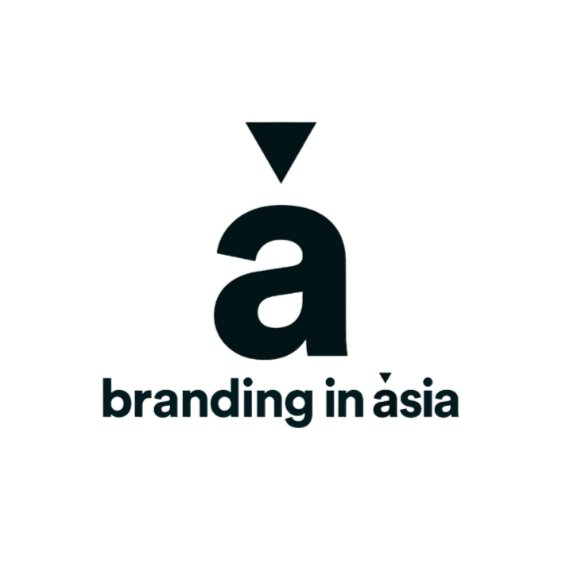 Branding in Asia logo with a stylized lowercase “a” and triangle accent