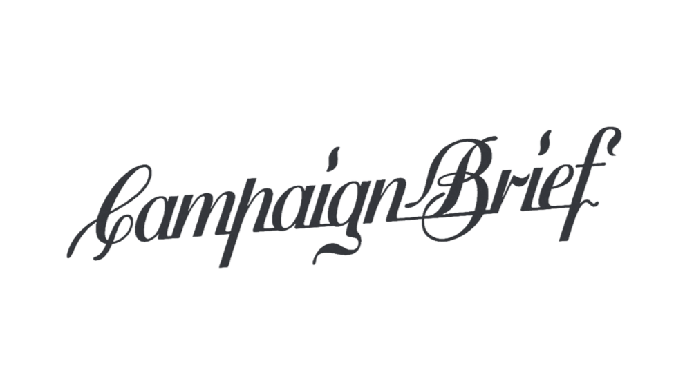 Stylized script logo reading “Campaign Brief” on a black background