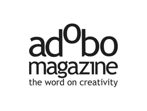 Adobo Magazine logo with the tagline “the word on creativity”
