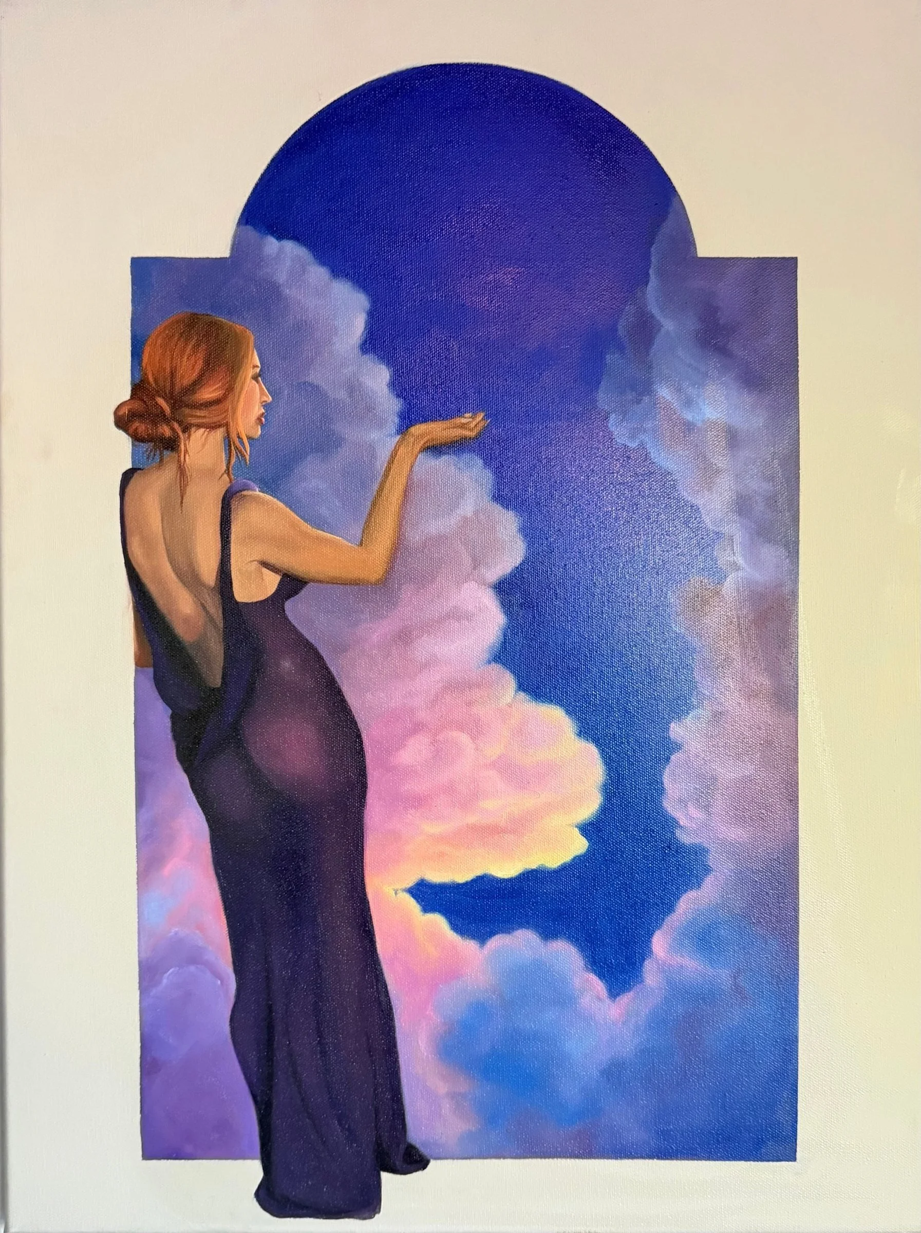 A Brilliant Ending, 2026. Oil on canvas, 18 × 24 in.