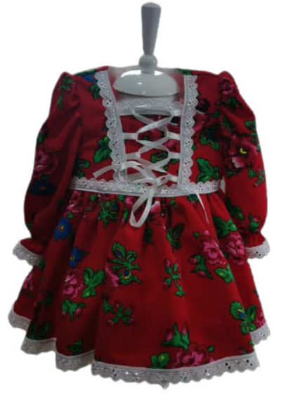Little Princess Red Floral Lace Dress
