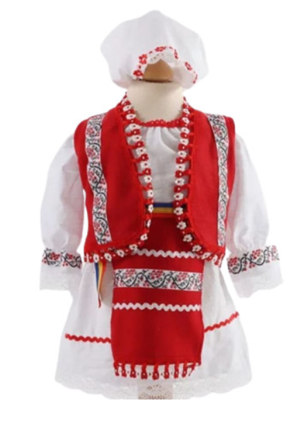 Romanian Traditional Costume - 5-Piece Set