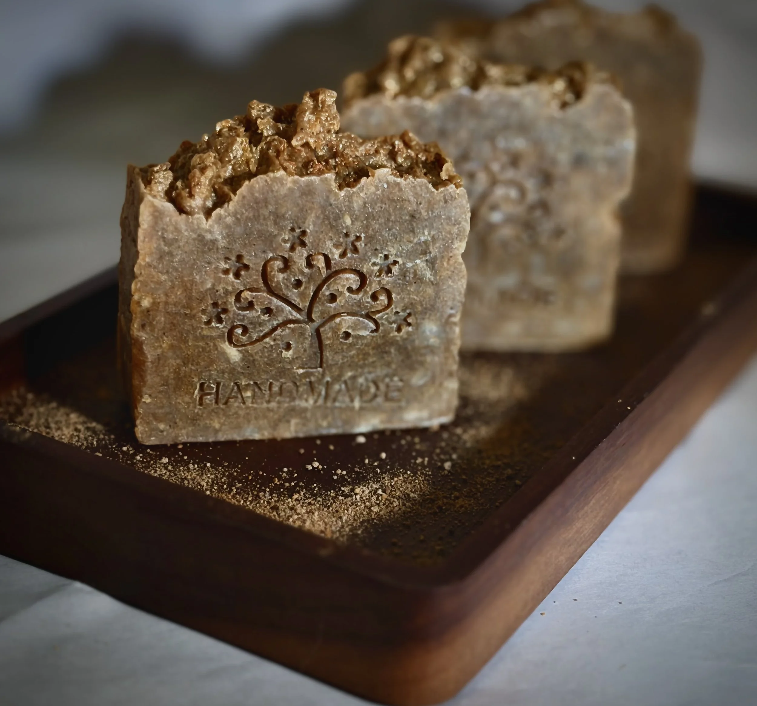 Homemade Pumpkin Spice soap made with pumpkin puree and pumpkin spice