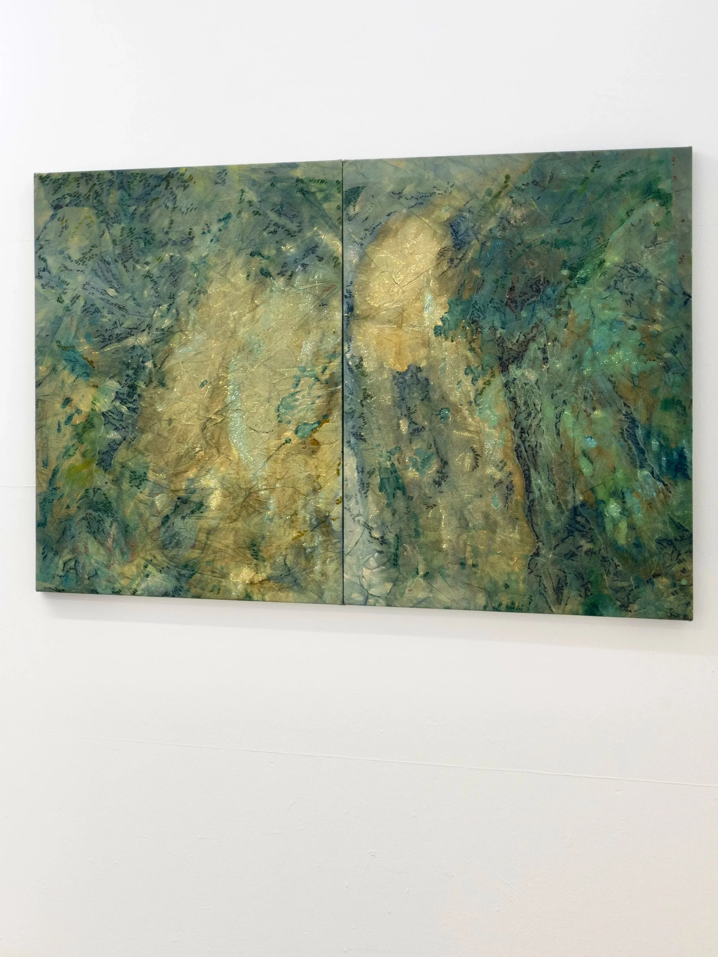 'Siddhartha's River' diptych, oil on canvas, 100 x 140cm