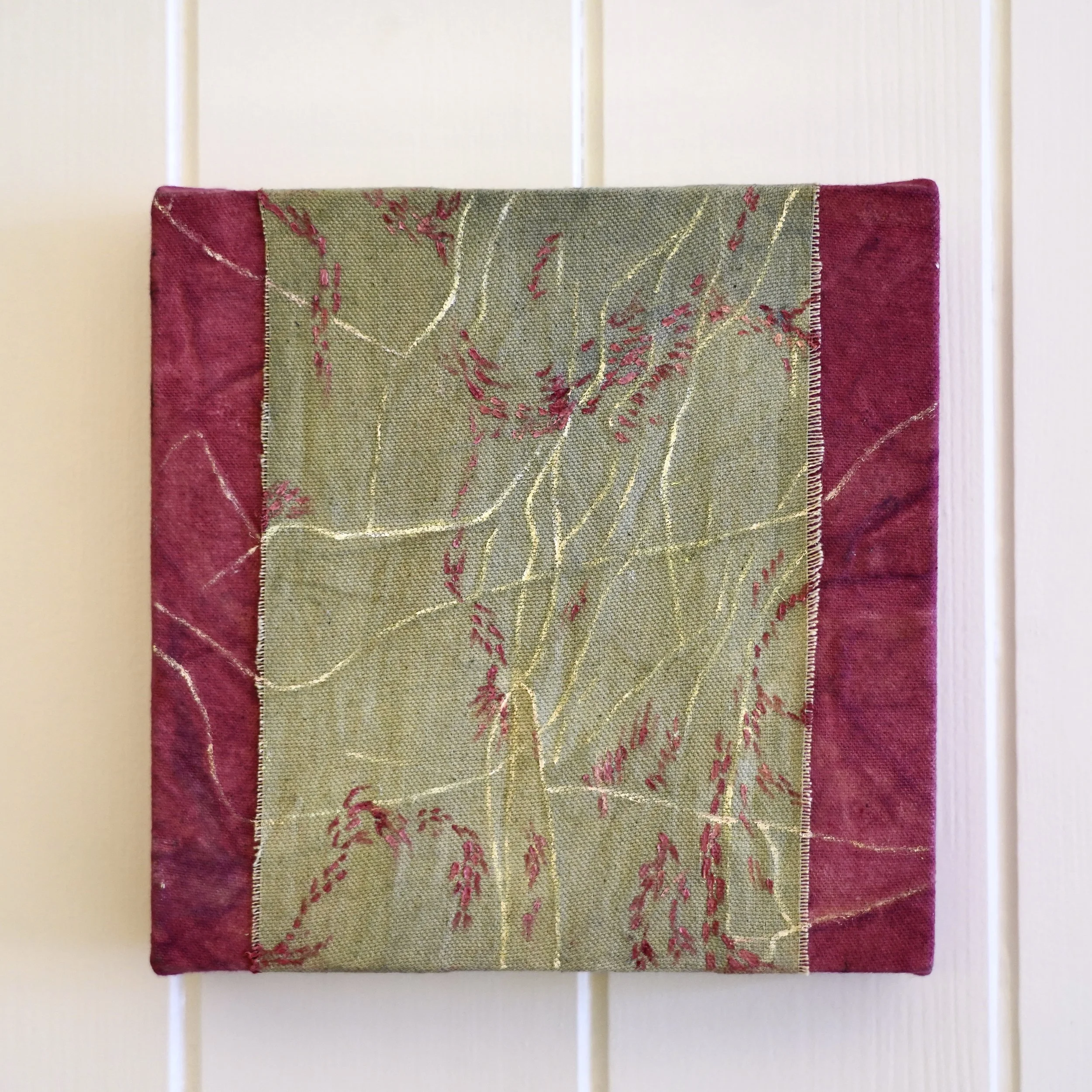 'Feamainn Bhealtaine' seaweed dye, procicon pigments, oil on canvas, 20 x 20cm