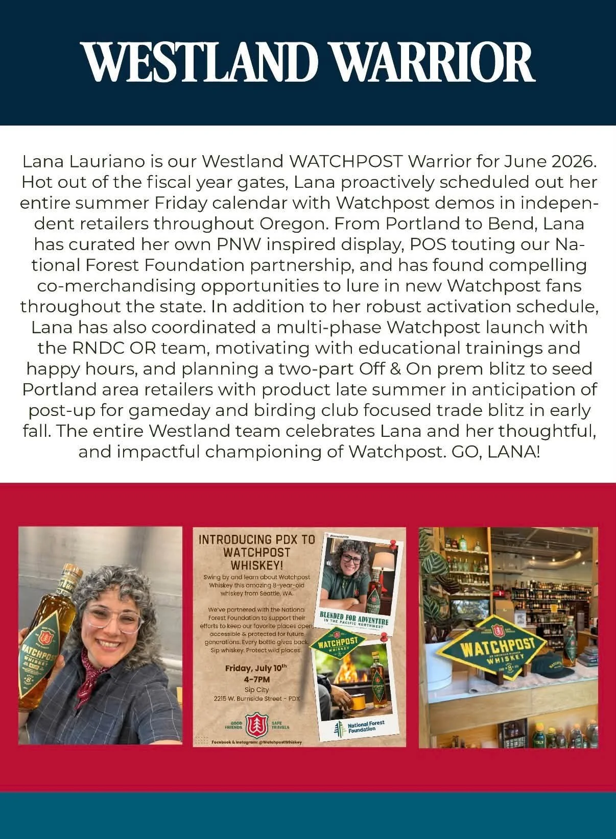 Westland Watchpost Warrior recognition, June 2026
