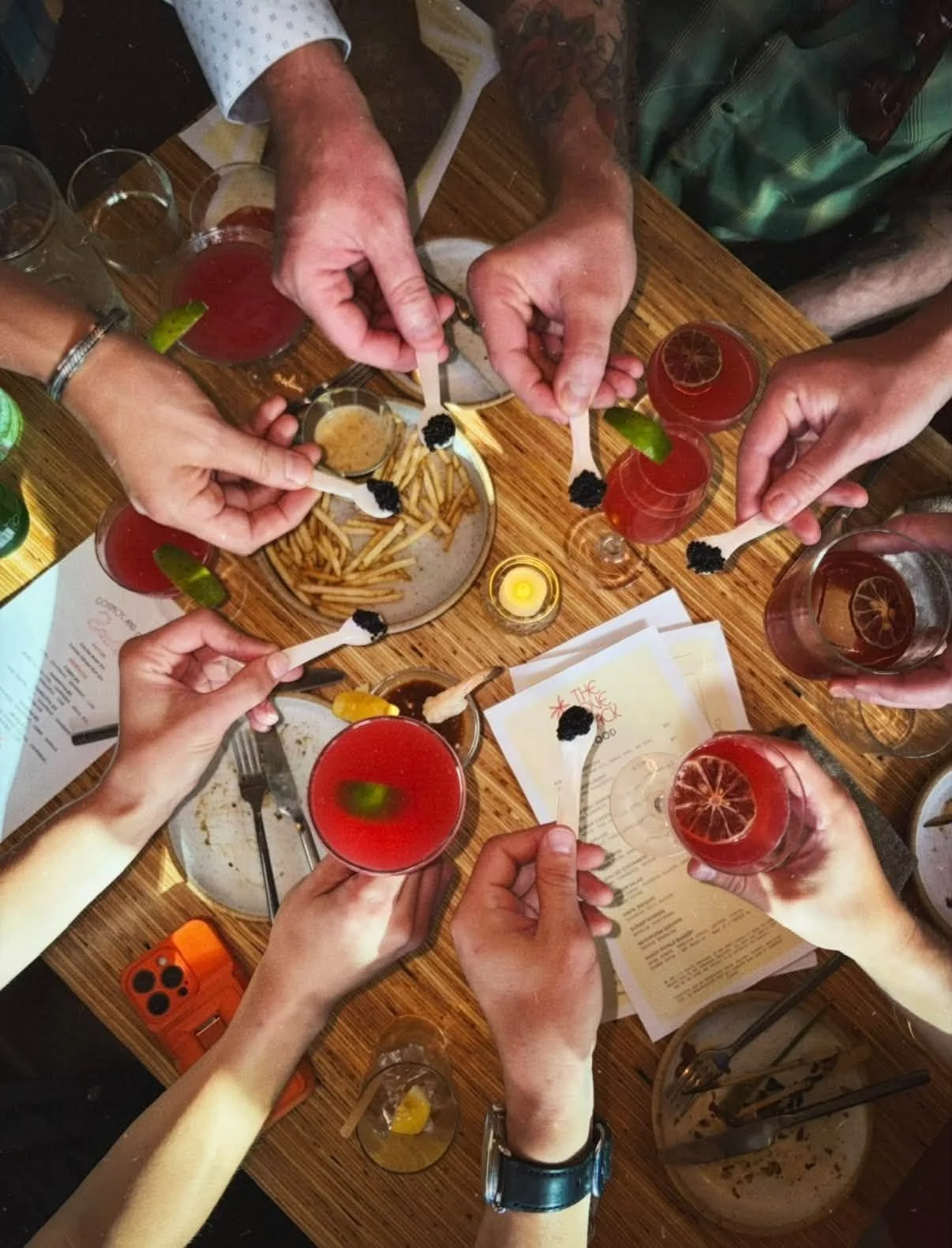 Cocktails and caviar