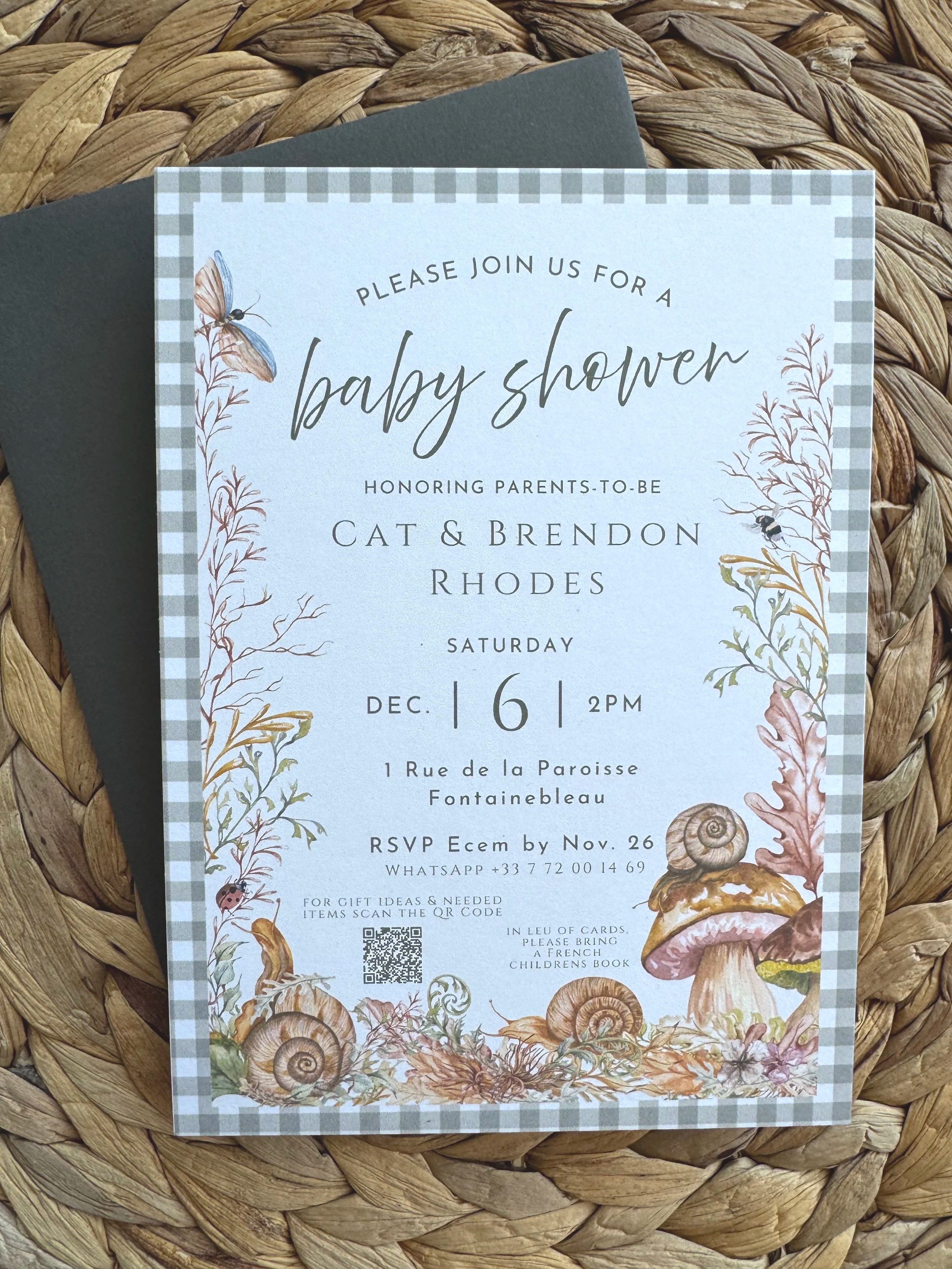 Woodland Baby Shower Invitation