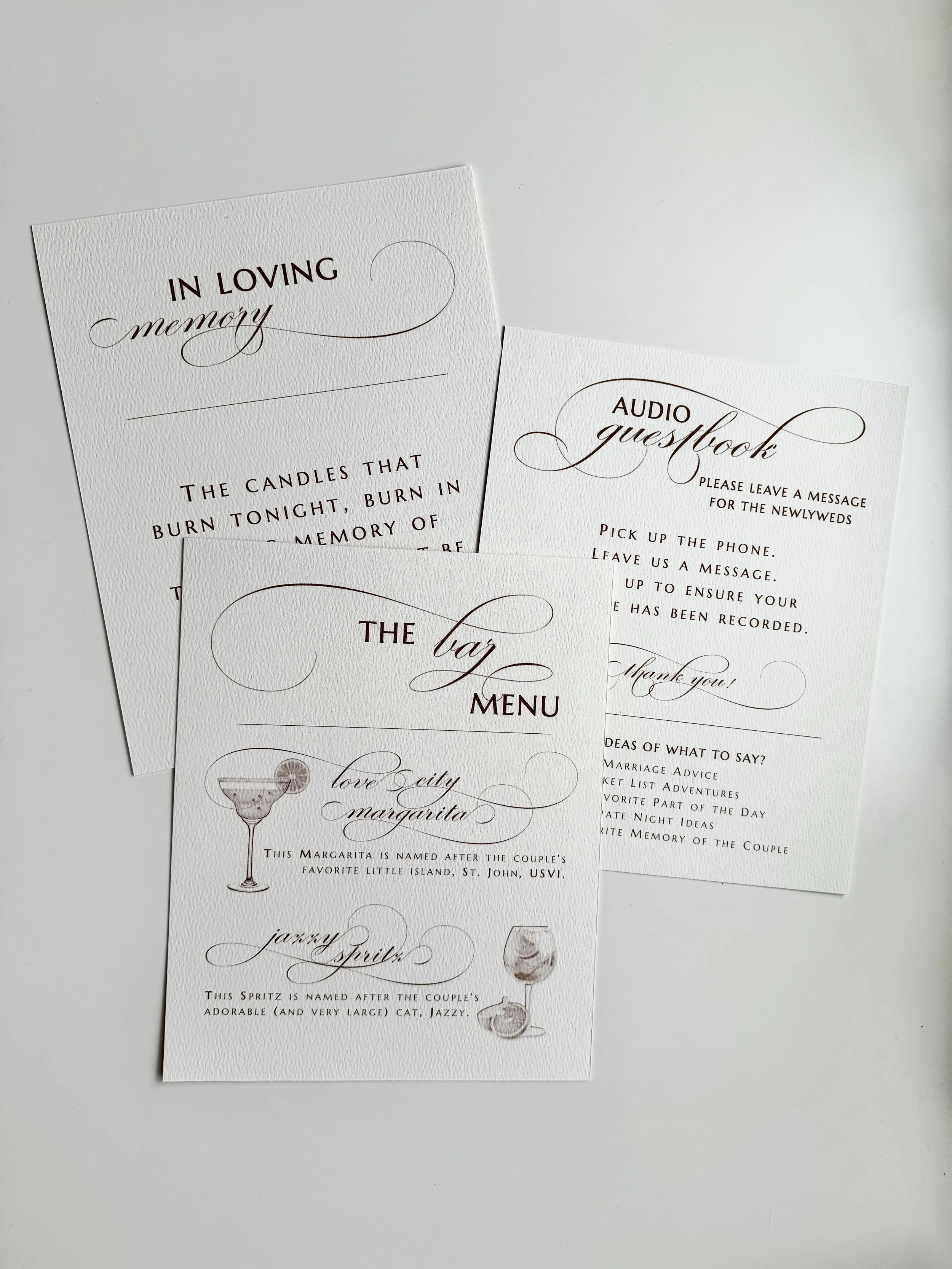 three signs wedding