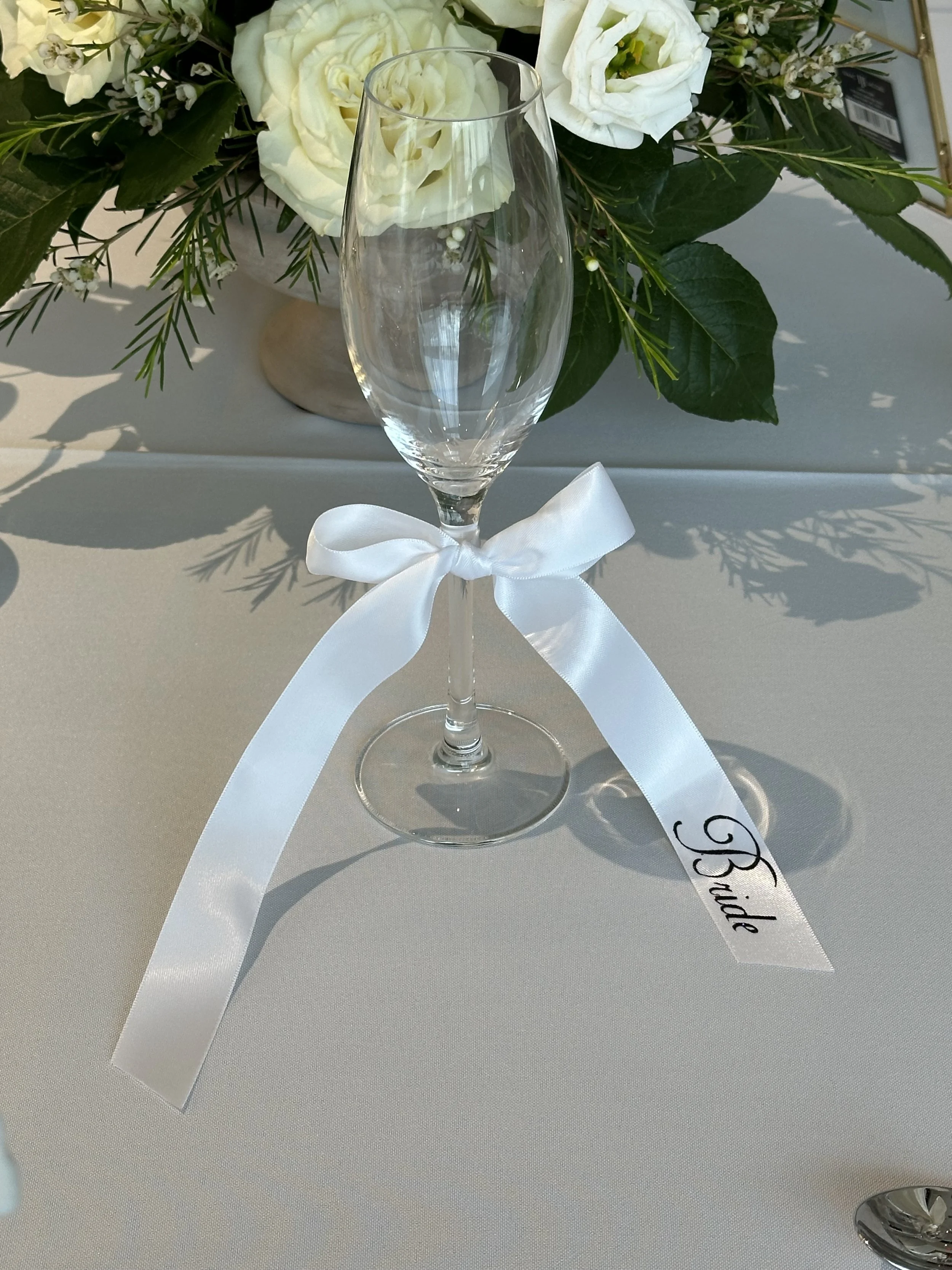 white ribbon black writing