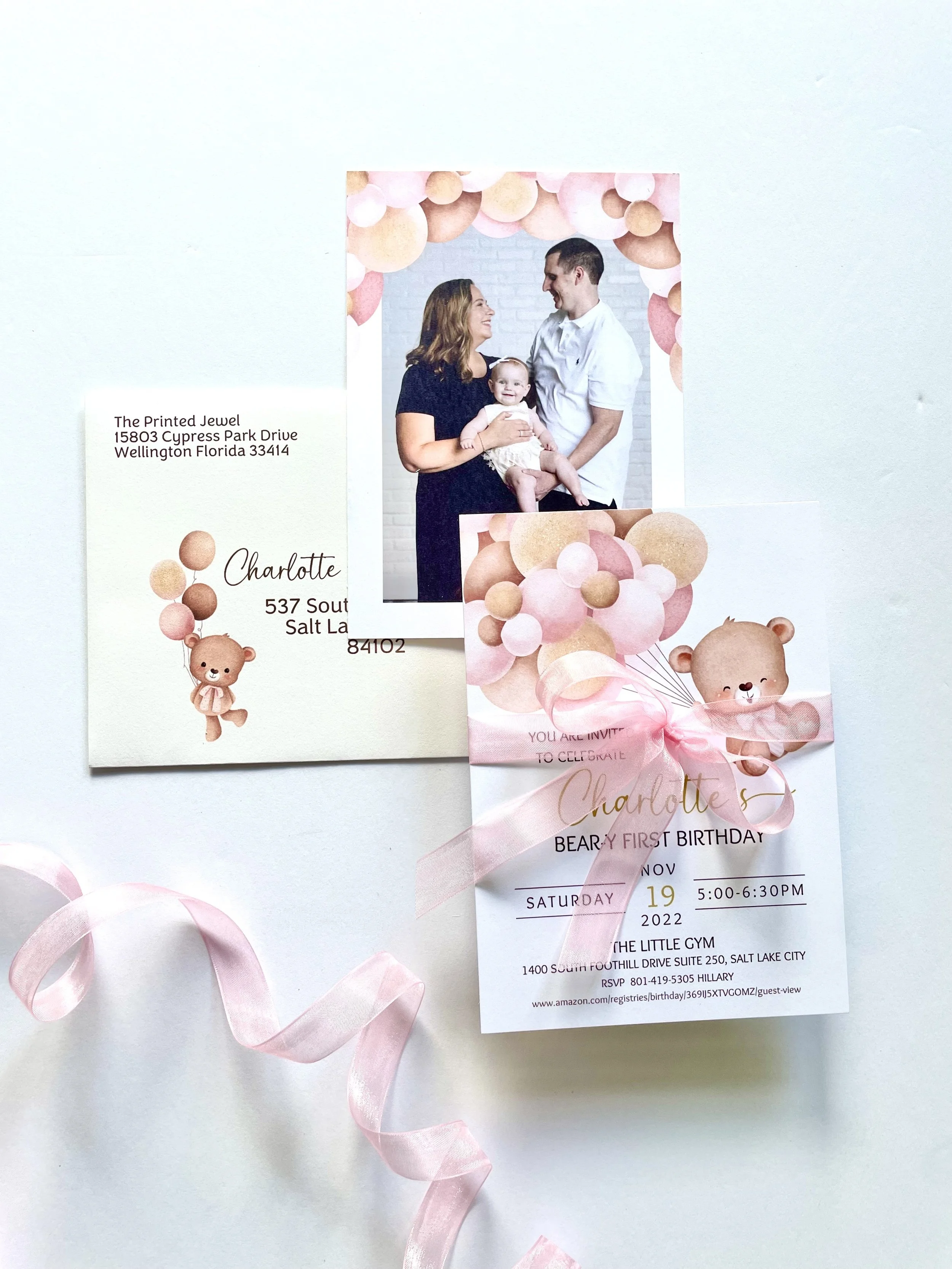 Beary First Birthday Invitation