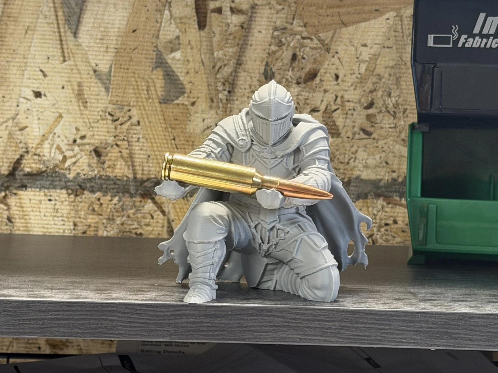 Knight with a rifle cartridge