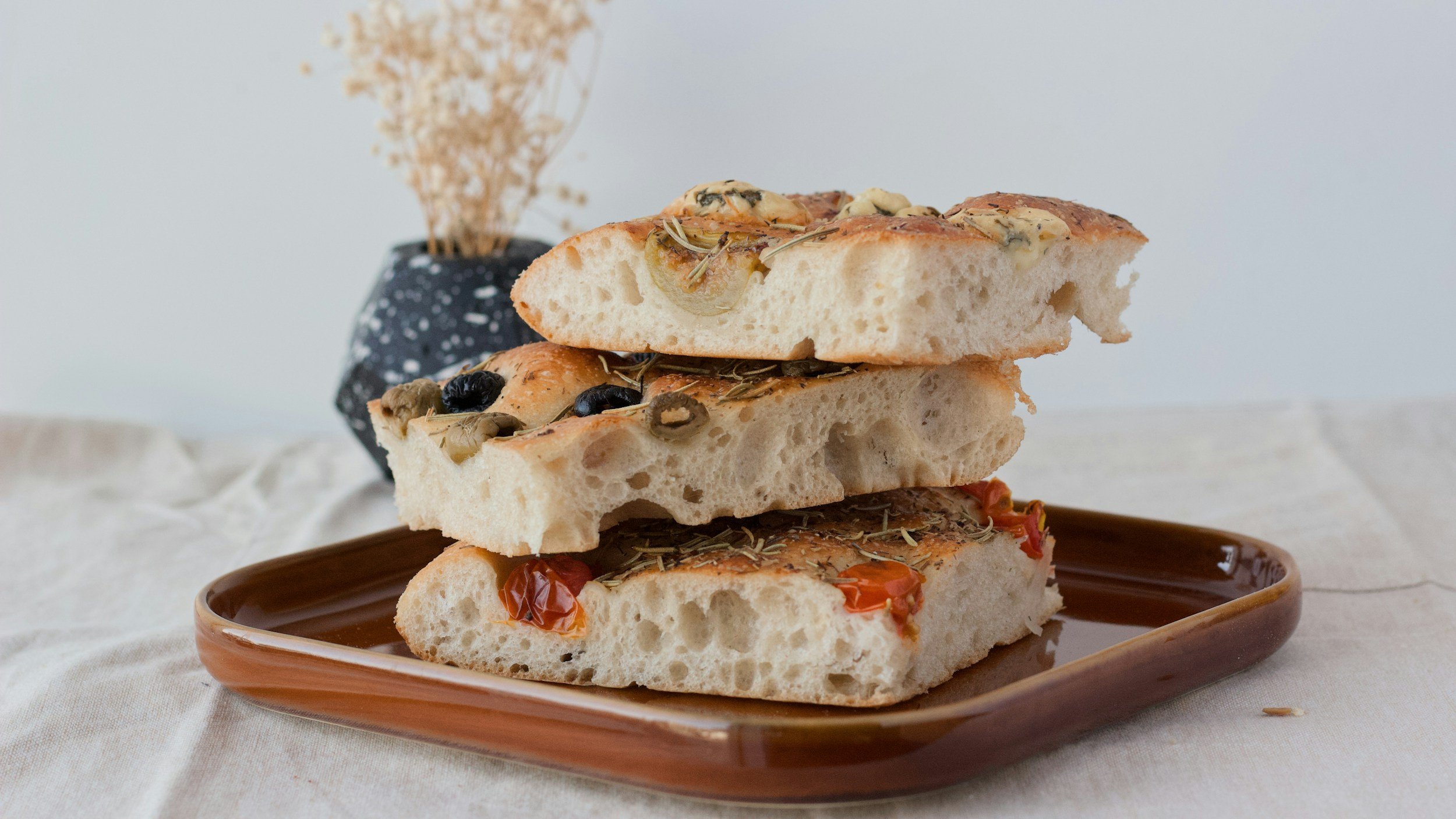 Golden Sourdough Focaccia