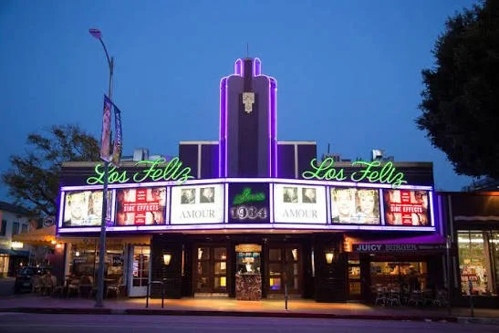 Los Feliz Theatre neon marquee on Vermont Avenue