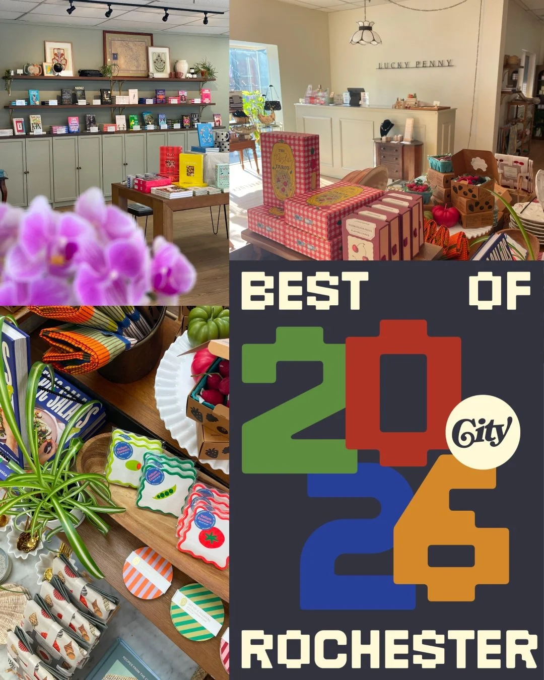 A little reminder that you can vote for us in @roccitymag Best of Rochester for Best Gift Shop 🥰 It's an honor to be nominated and we are so grateful for the love and support 💛

Check out the link to vote for the Final Round in our bio 🔗 Voting is