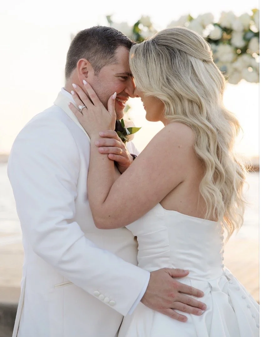 Rhode Island bridal hair and makeup, Shelby White, SW Beauty, luxury bridal makeup, Warwick RI hairstylist, New England bridal beauty, Hollywood waves, bridal updos, soft glam makeup, wedding hair stylist, destination wedding makeup