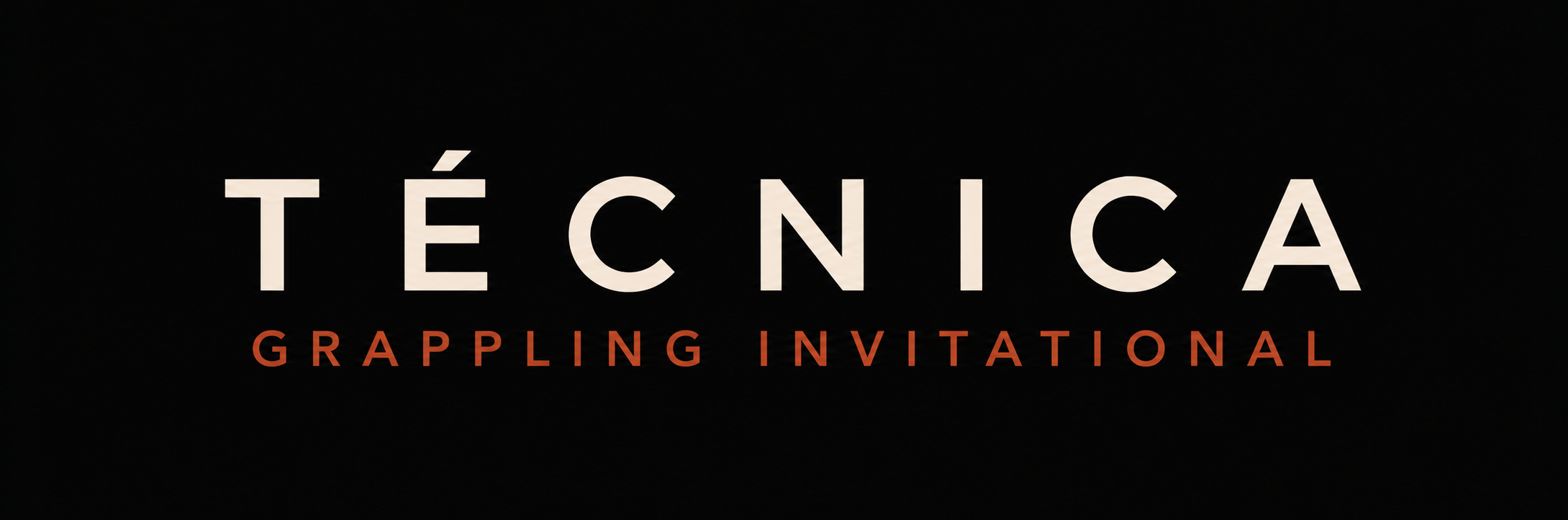 Black graphic with the text “Técnica Grappling Invitational”
