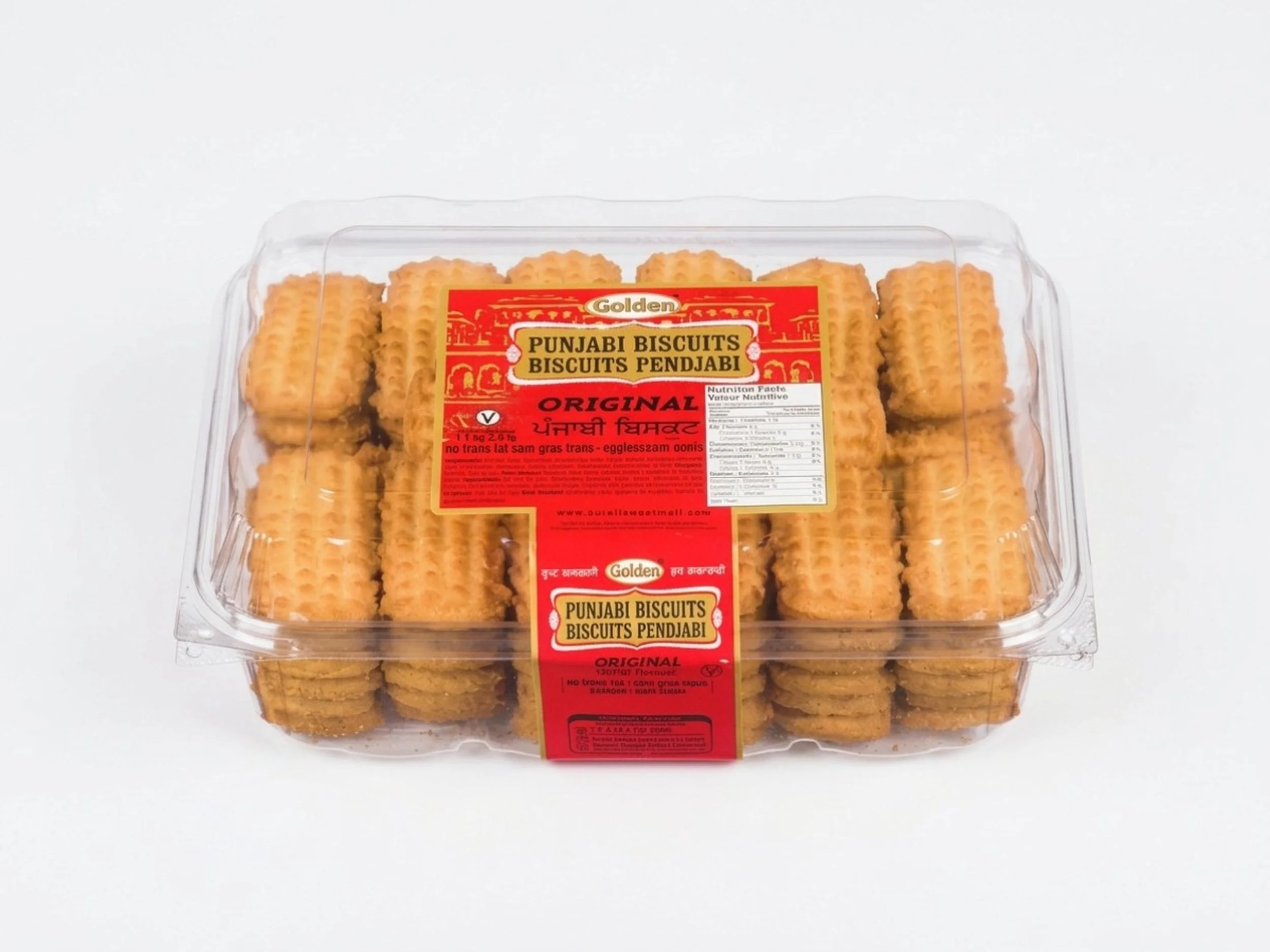 Clear package of Golden Original Punjabi biscuits