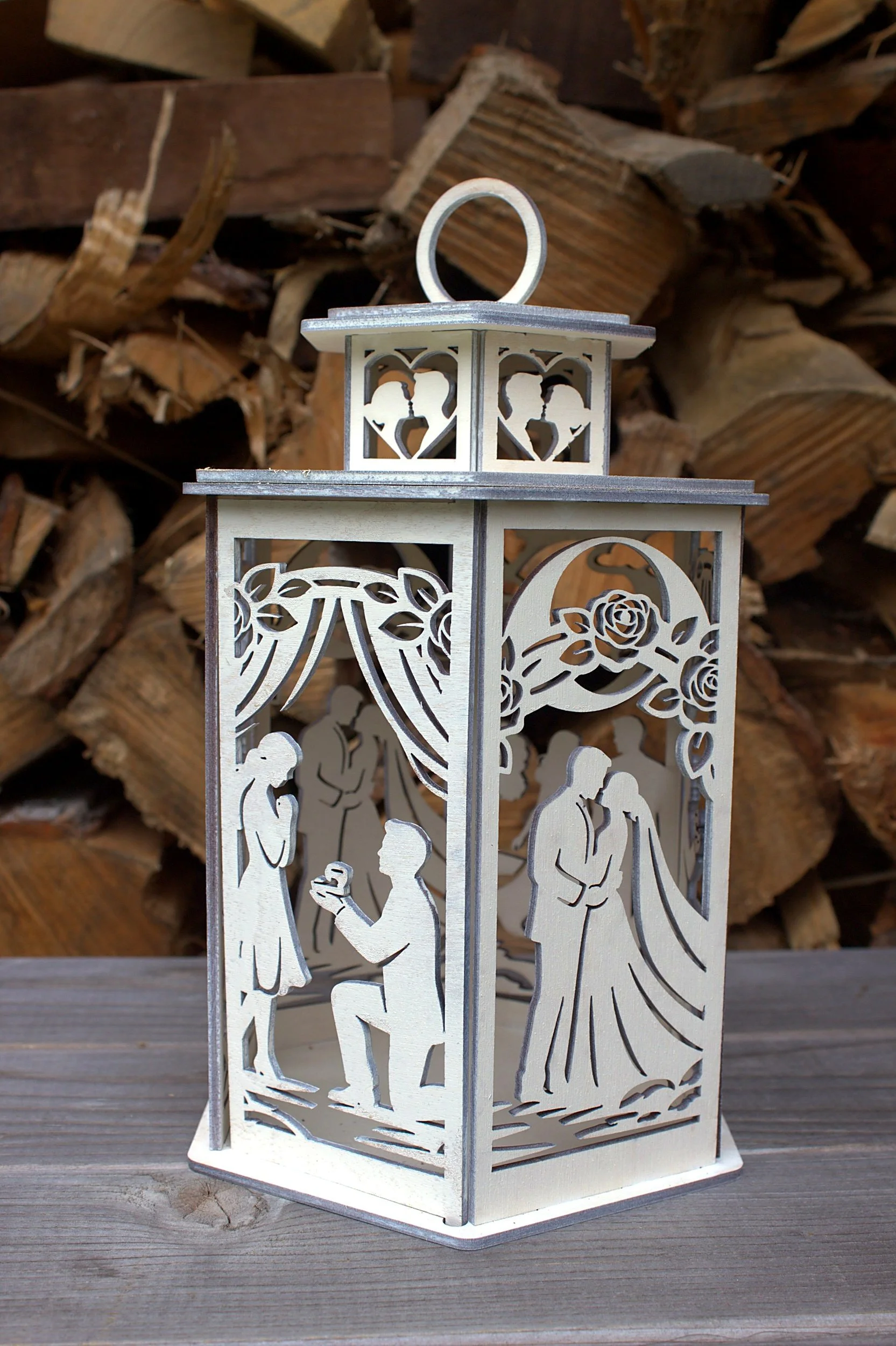 Laser-cut wedding lantern — proposal design