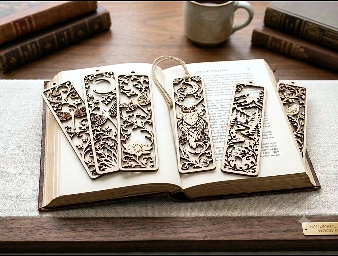 Laser-engraved bookmarks