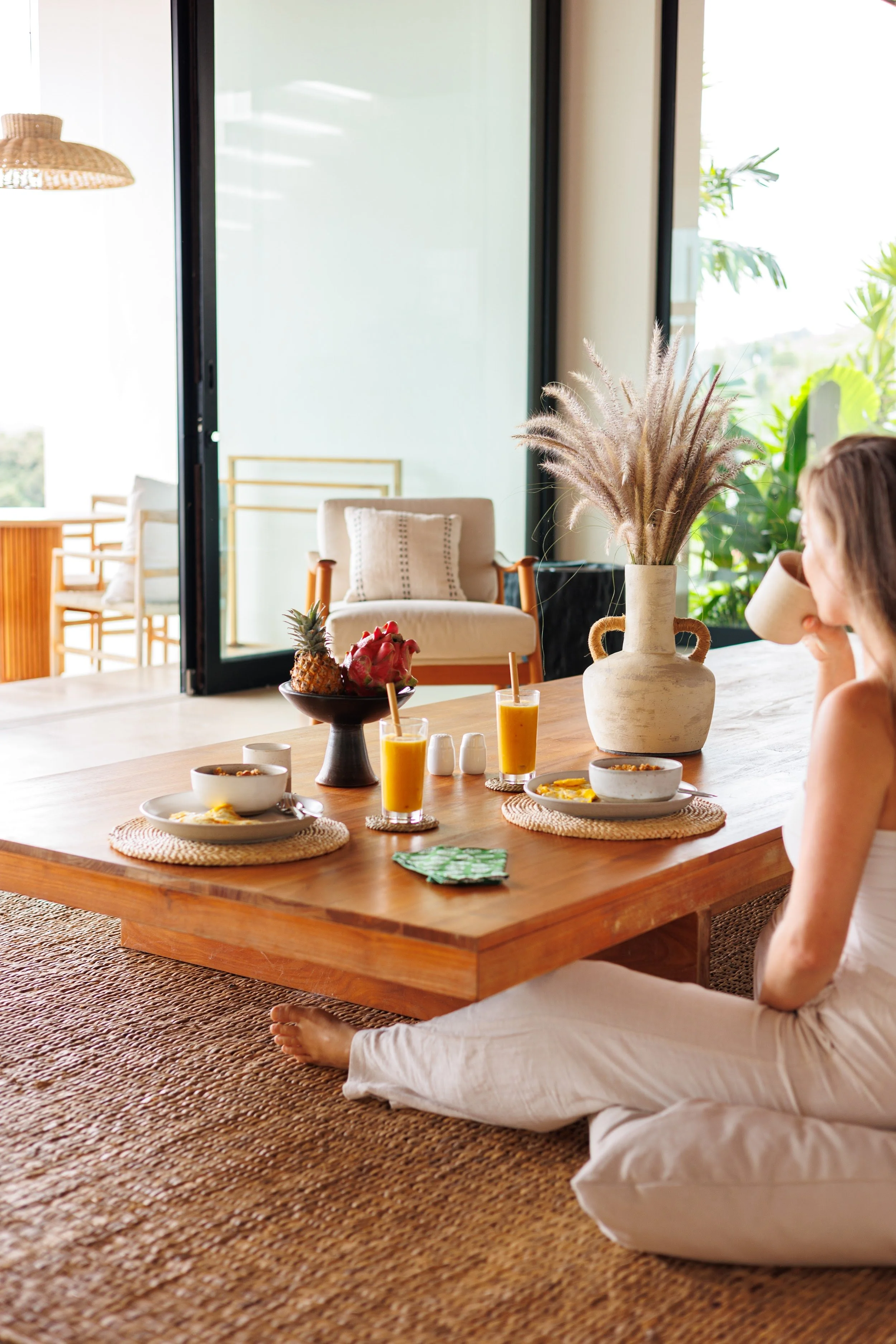 Breakfast served at the villa table, Villa Kai Lani
