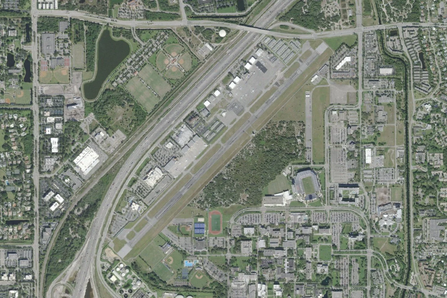 Aerial view of Boca Raton Airport (BCT)