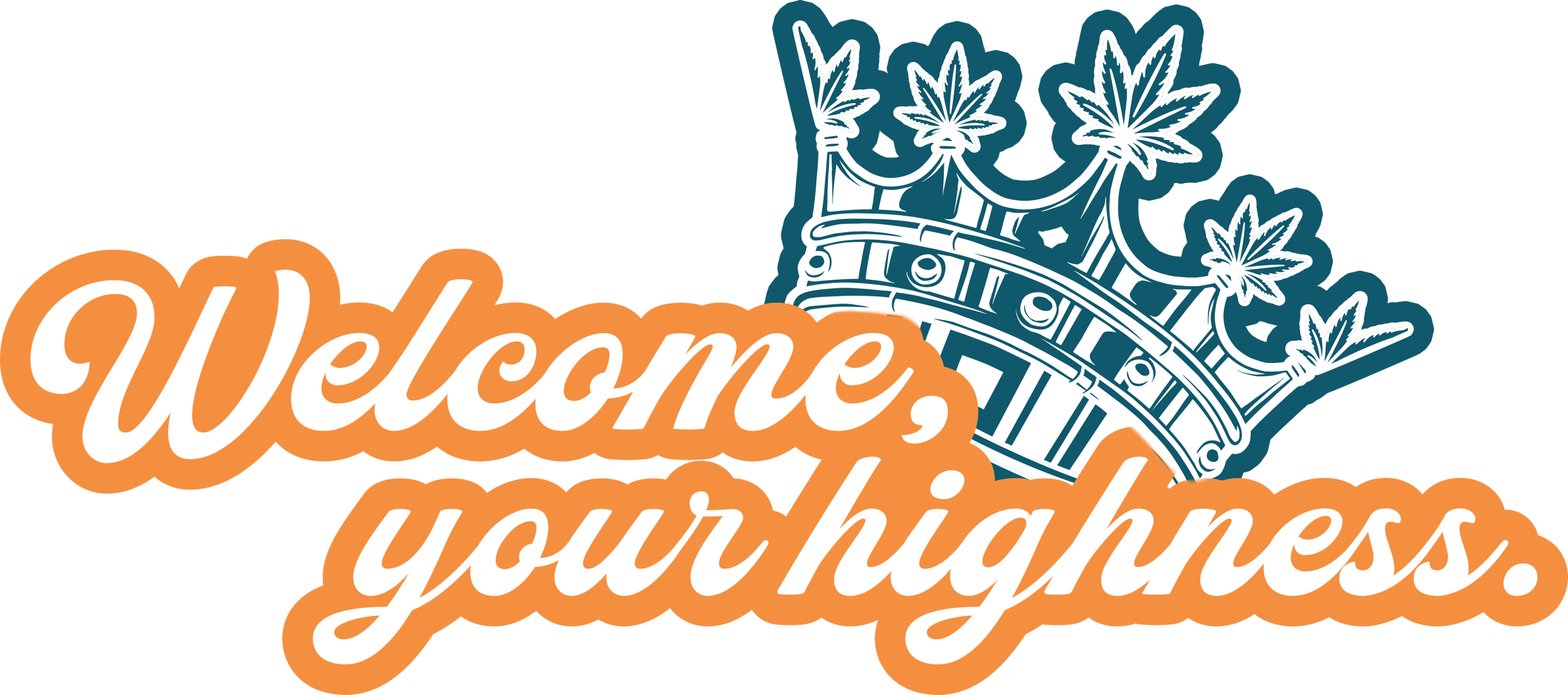 Graphic reading “Welcome, your highness.” beside a white illustrated crown decorated with maple leaves.