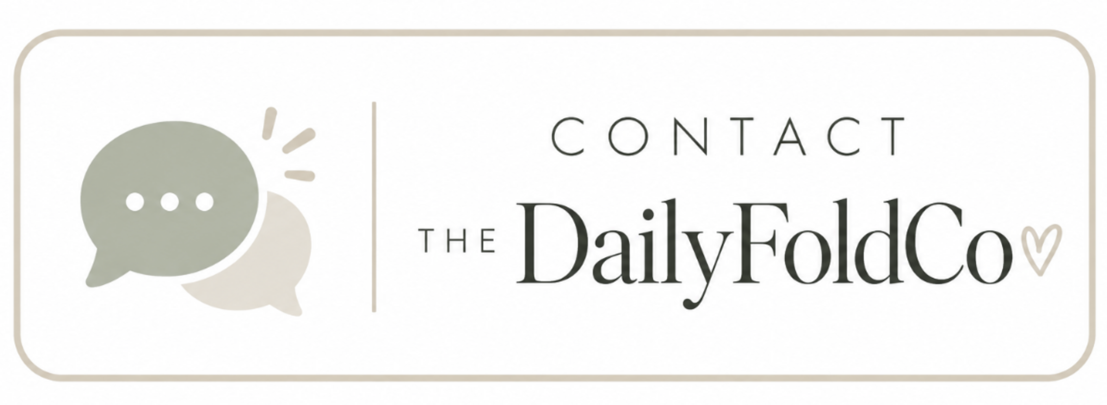 The Daily Fold contact banner with overlapping speech bubbles and the word “CONTACT.”