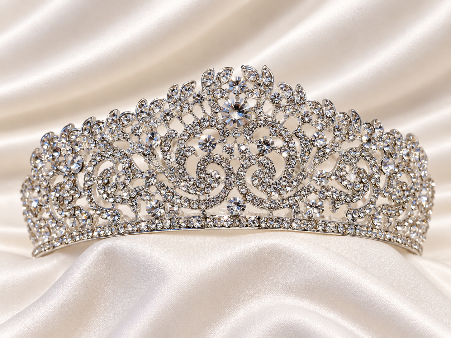 The Silver Songbird Tiara | Silver-Tone Crystal-Style Tiara