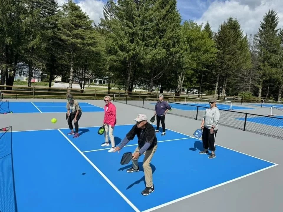 Farm Road’s Southern Vermont Pickleball Club — eight outdoor courts at the Farm Road Annex in West Dover.