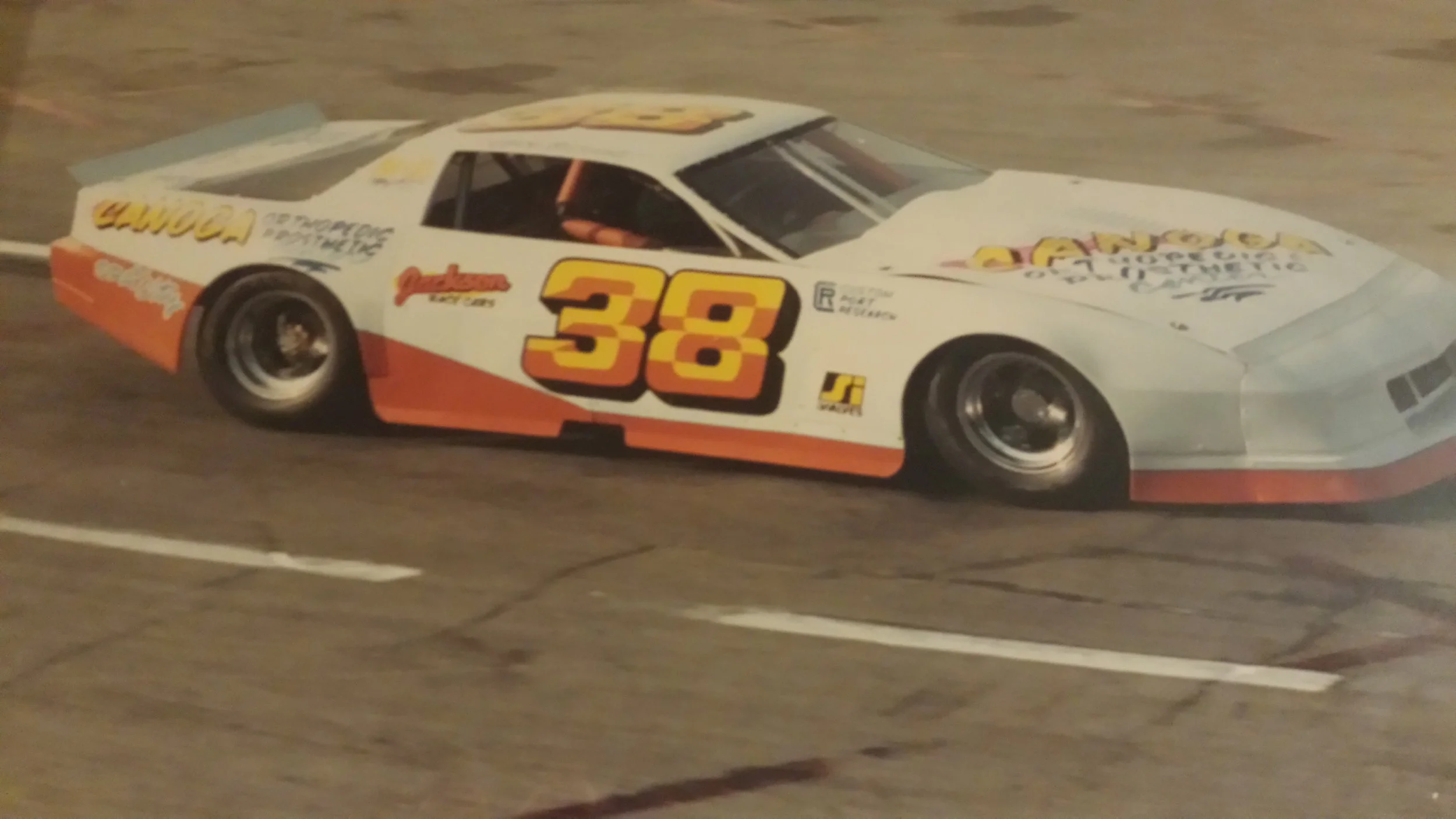 Rick Crow driving the Richard Johnson 38 Super Late Model 1990
