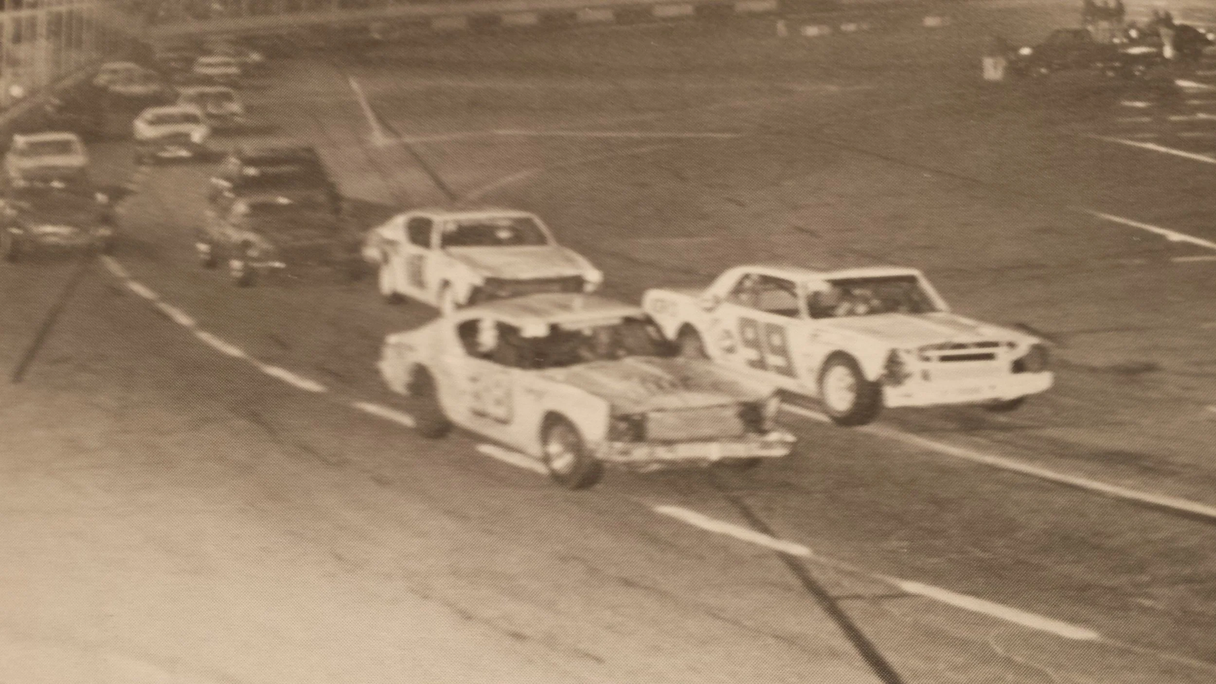 Rick Crow on his way to  a  Saugus Speedway Fall Spectacular Open Comp division win