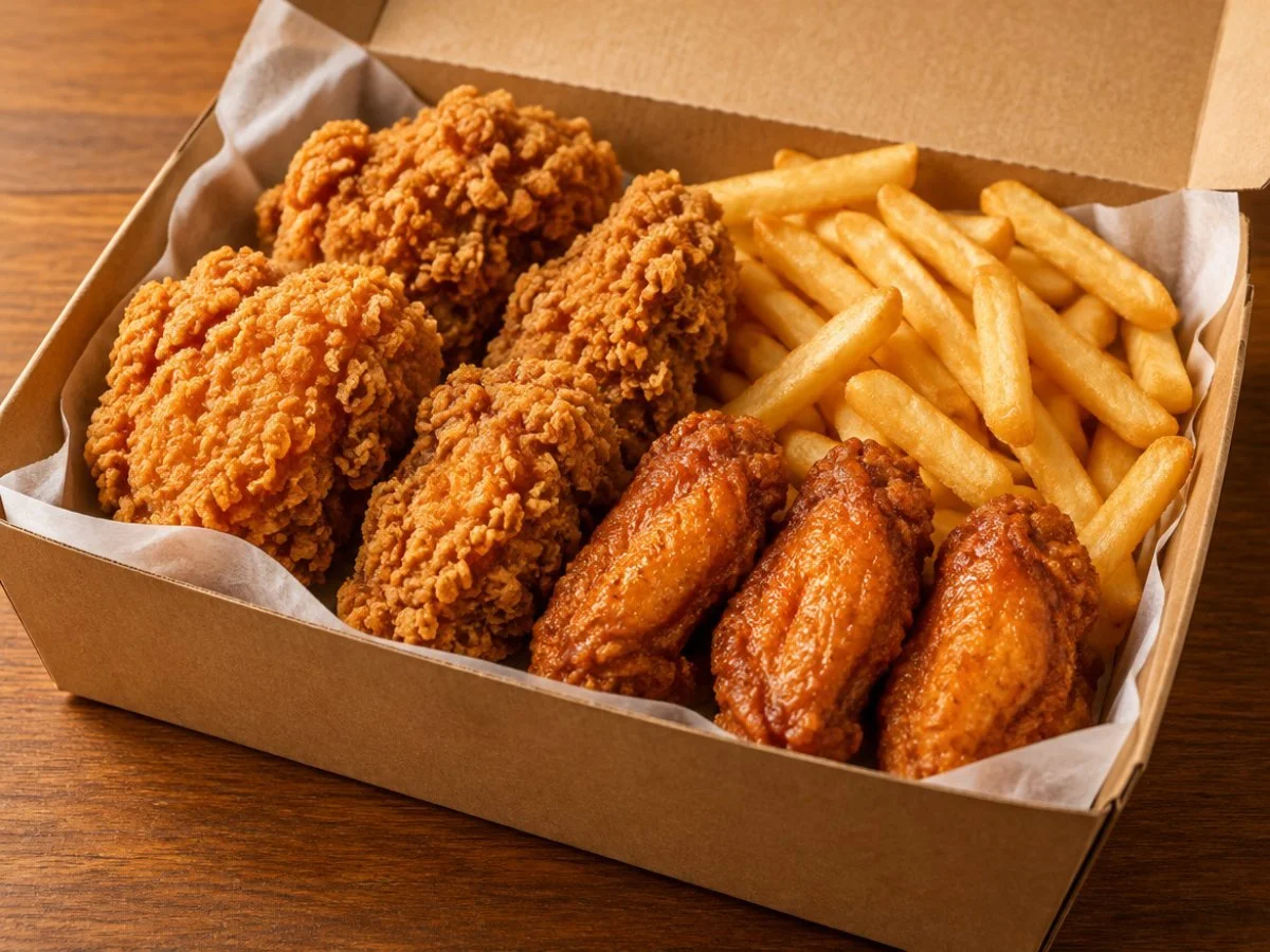 Chicken & Wings Box (1 or 2 pcs + 3 wings)