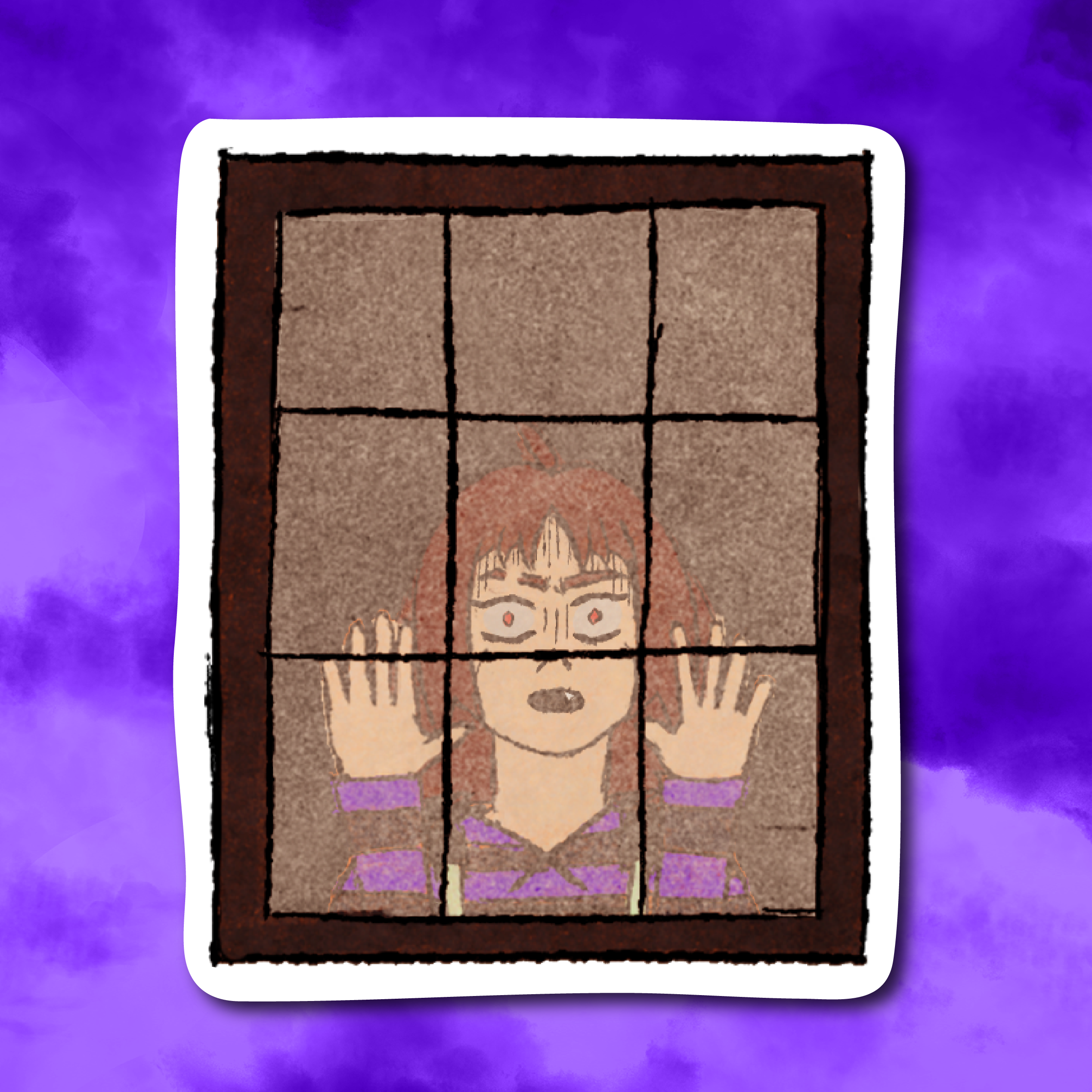 Autumn in Window - Sticker