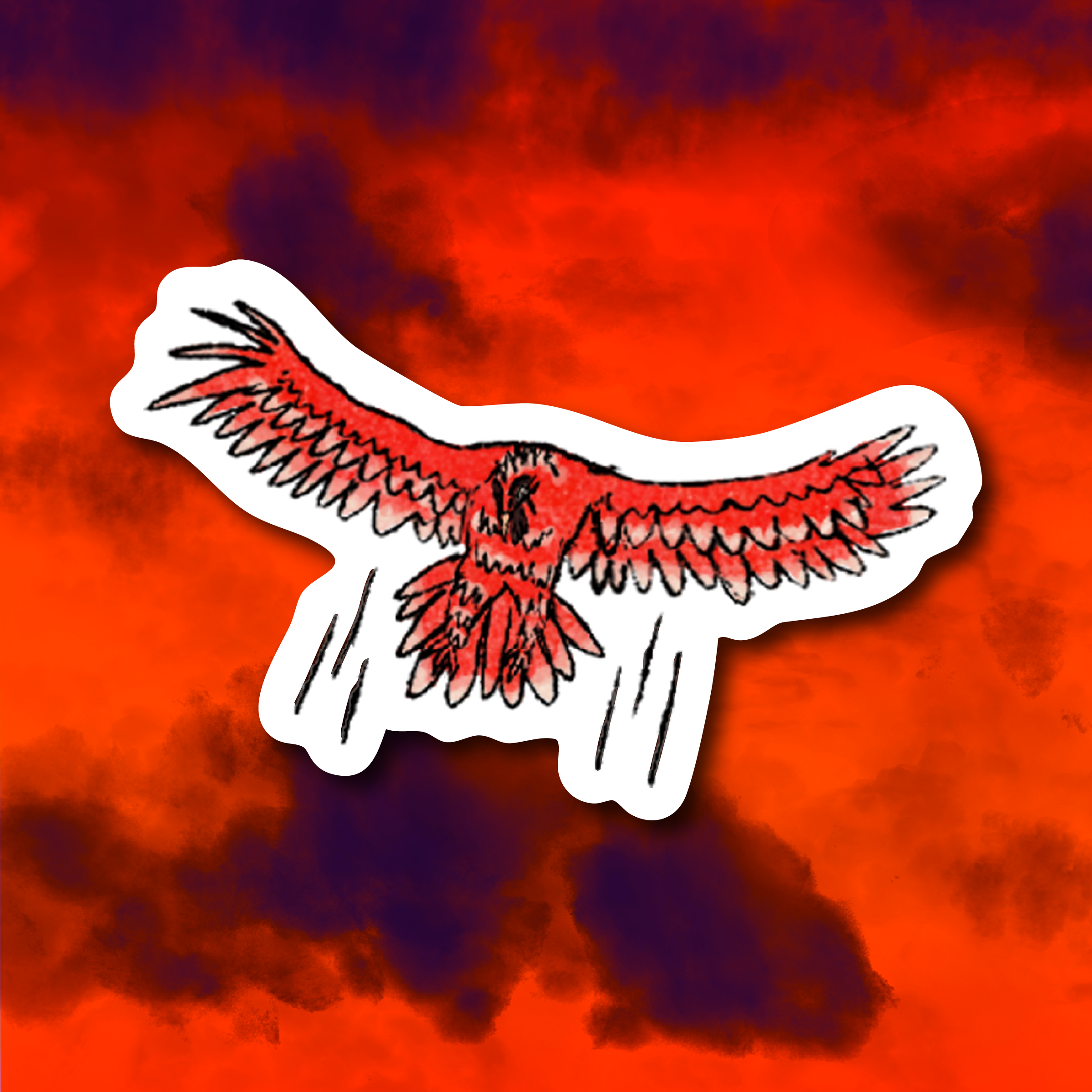 Flying Bearded Vulture - Sticker