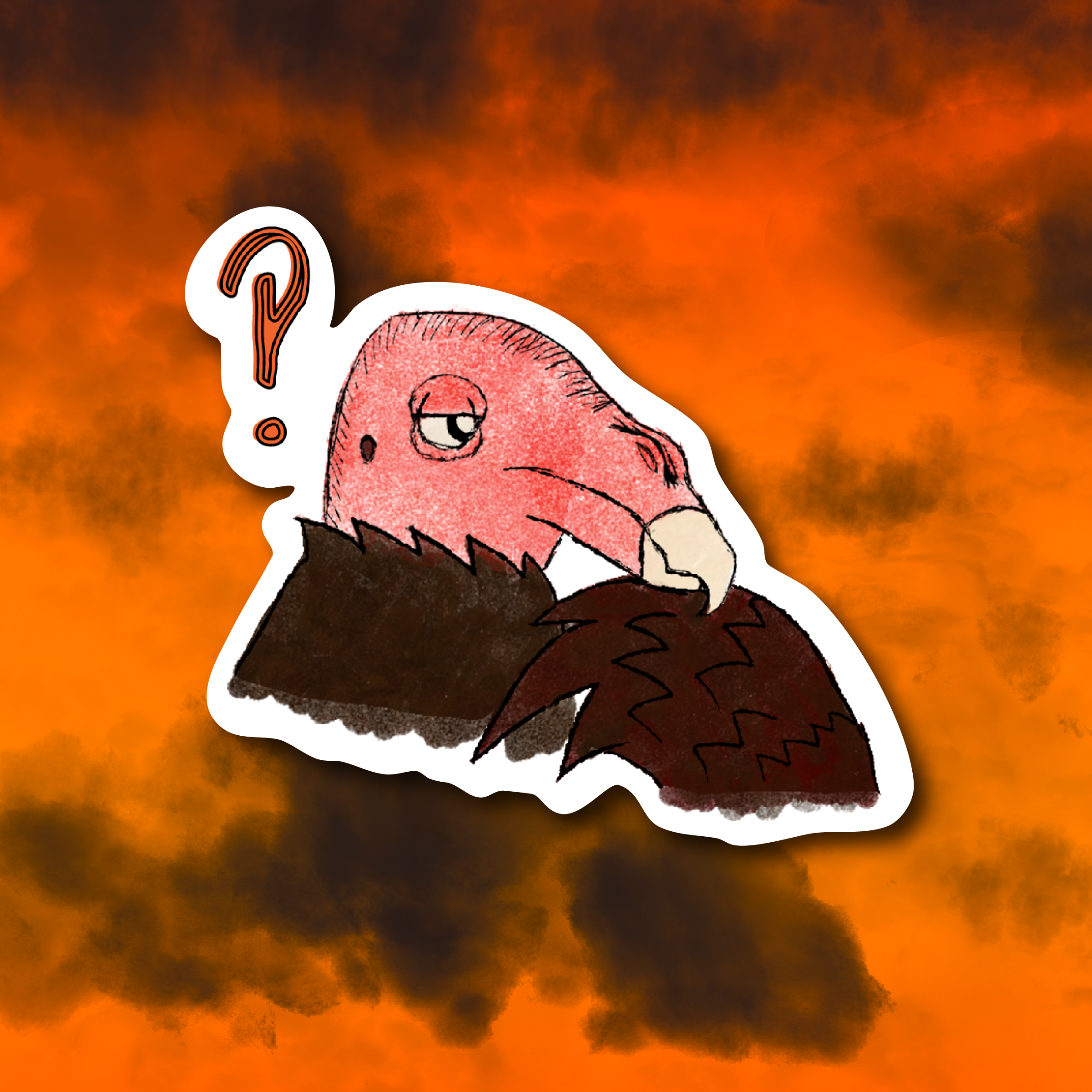 Hmmm Vulture - Sticker