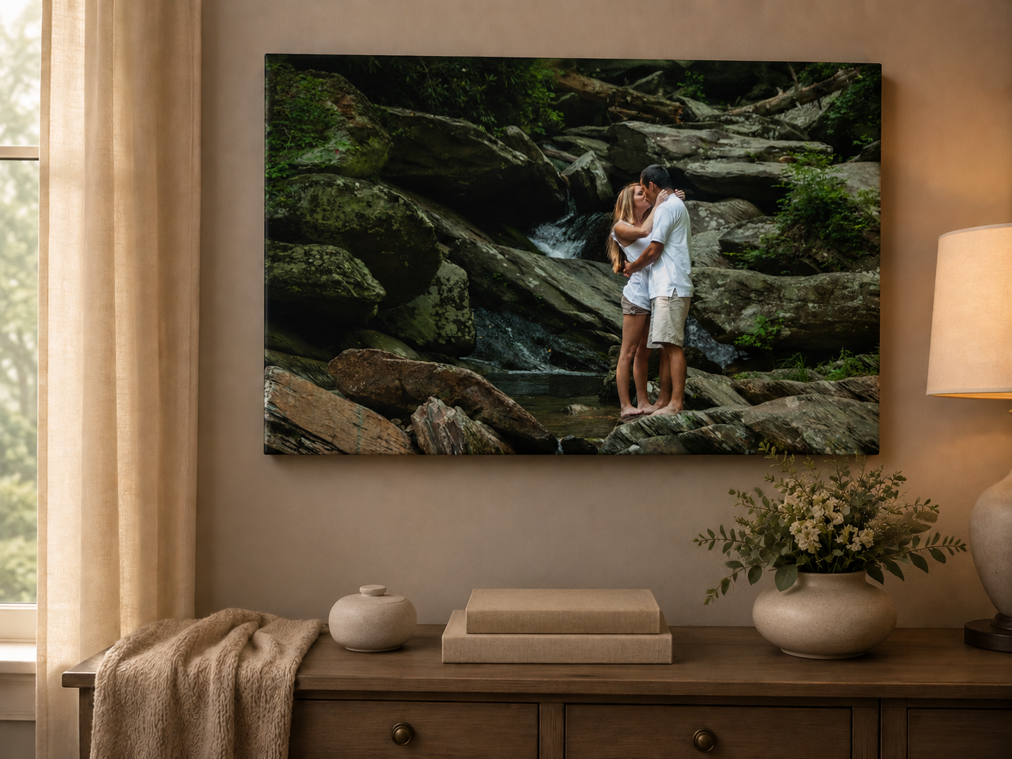 Signature engagement wall art
