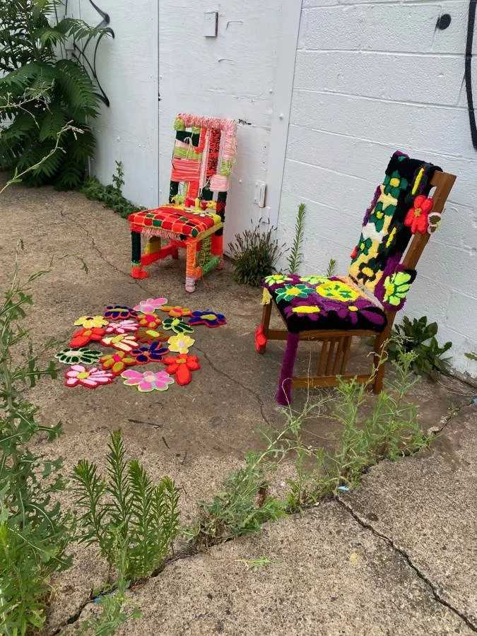 GAUDMOTHER rug and textile work, photographed Jul 18, 2021