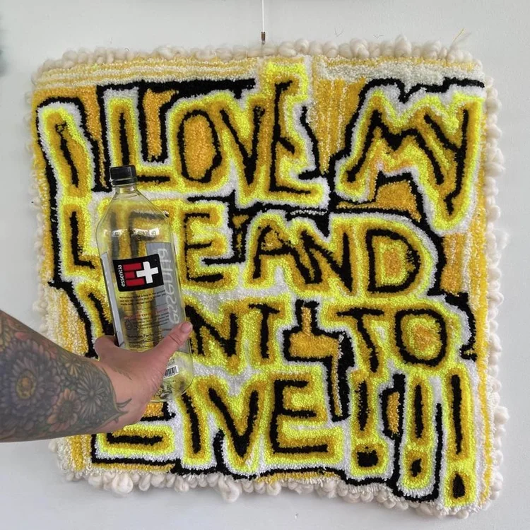 GAUDMOTHER rug and textile work, photographed Jun 21, 2023