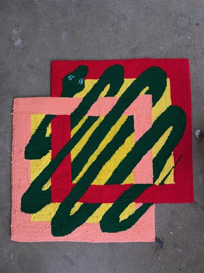 GAUDMOTHER rug and textile work, photographed Aug 7, 2020