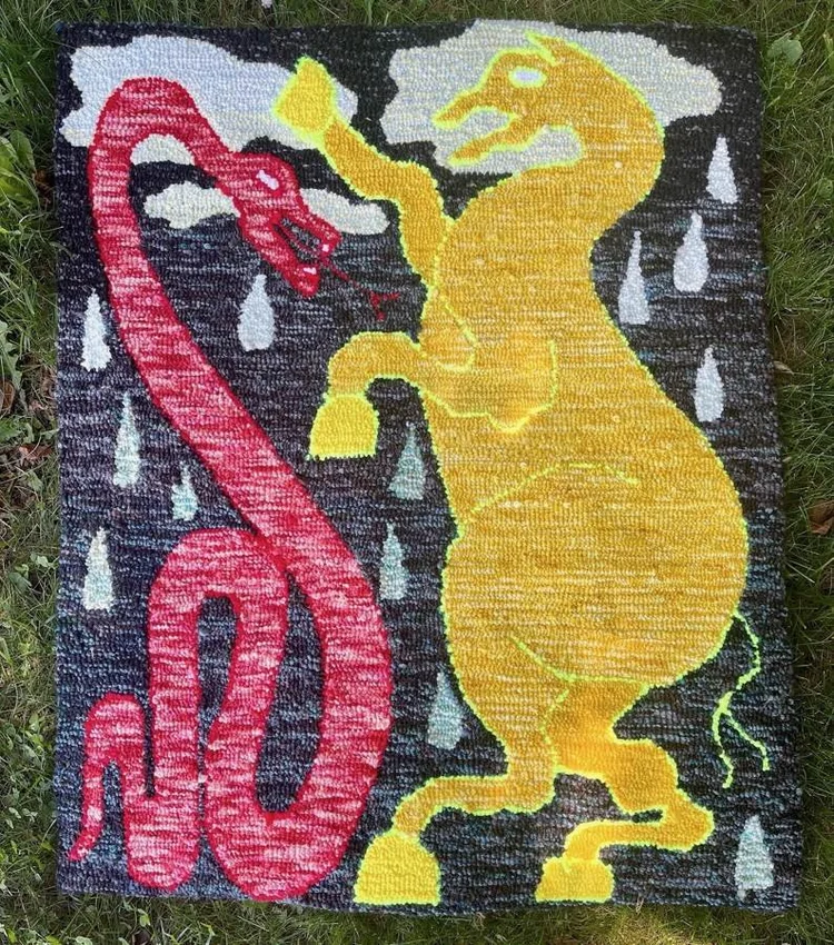 GAUDMOTHER rug and textile work, photographed Nov 7, 2023