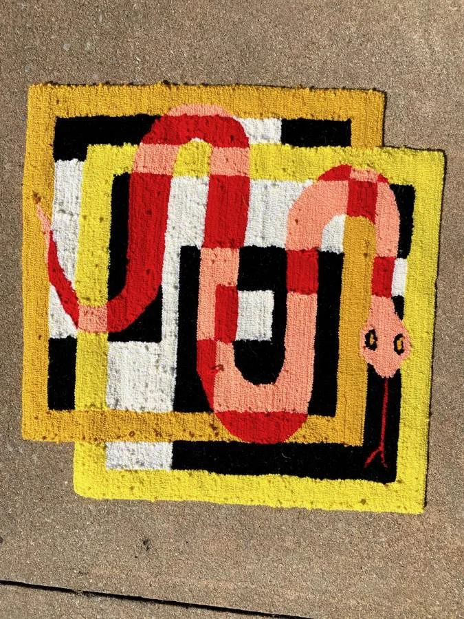 GAUDMOTHER rug and textile work, photographed Sep 7, 2020