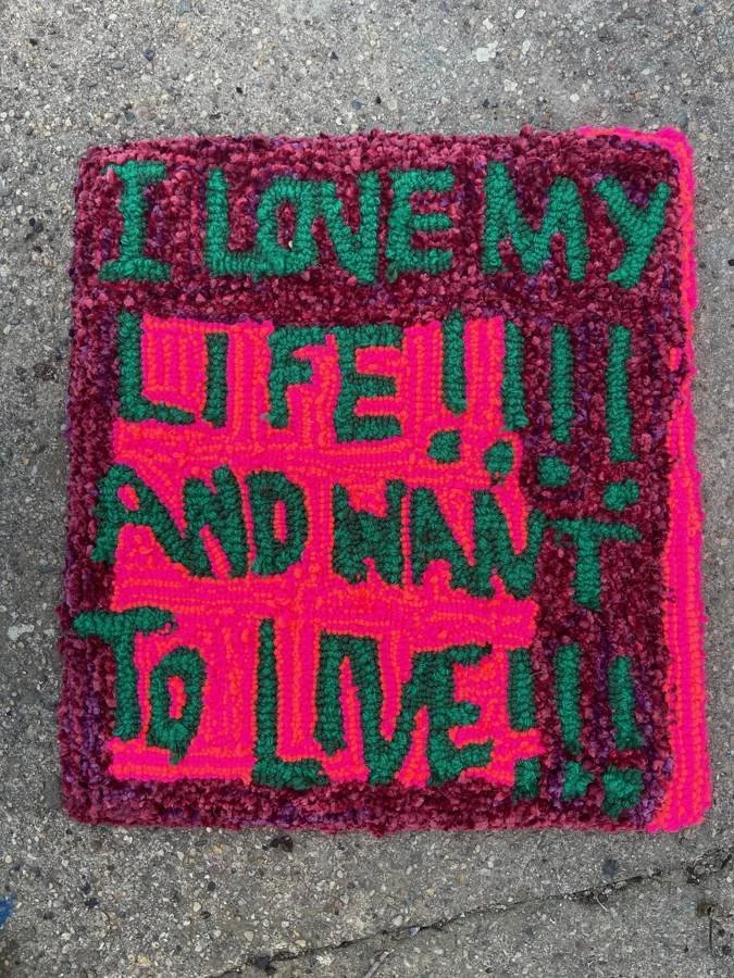 GAUDMOTHER rug and textile work, photographed Feb 20, 2024