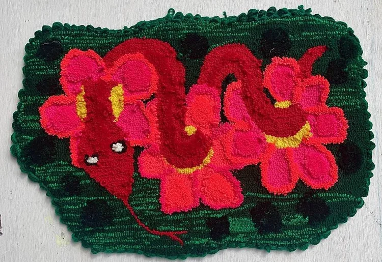 GAUDMOTHER rug and textile work, photographed Aug 11, 2022
