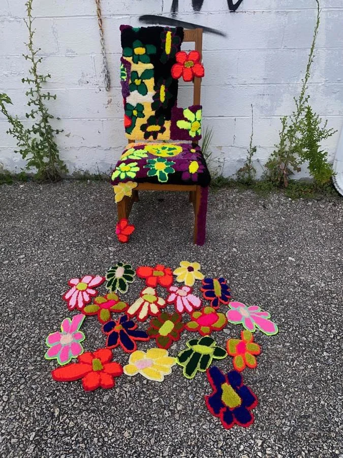 GAUDMOTHER rug and textile work, photographed Jul 18, 2021